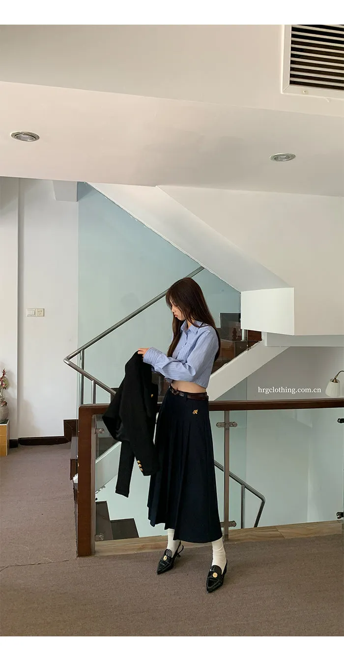 striped French shirt tops