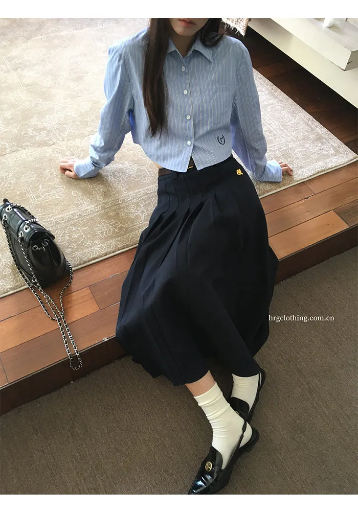 striped French shirt tops