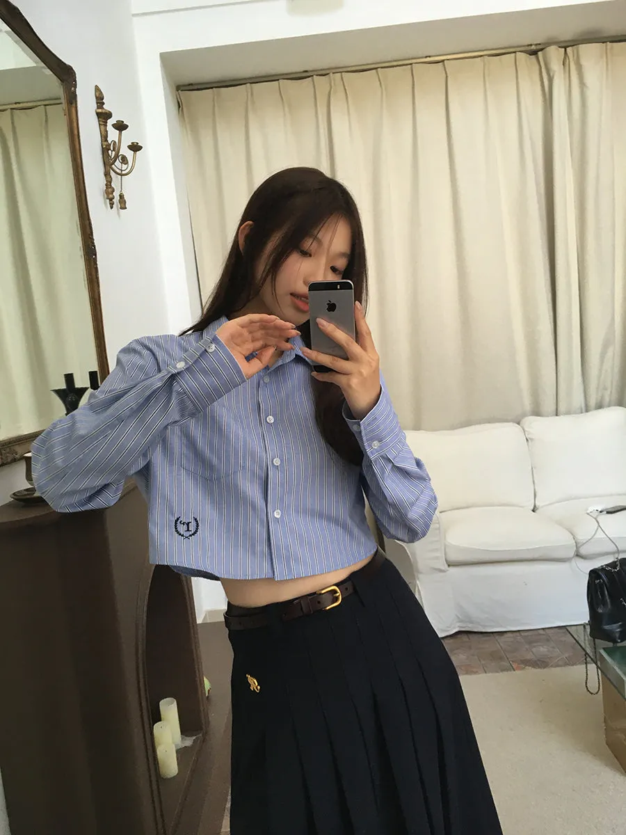 striped French shirt tops