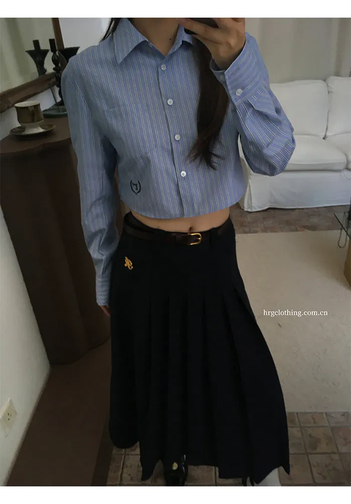 striped French shirt tops