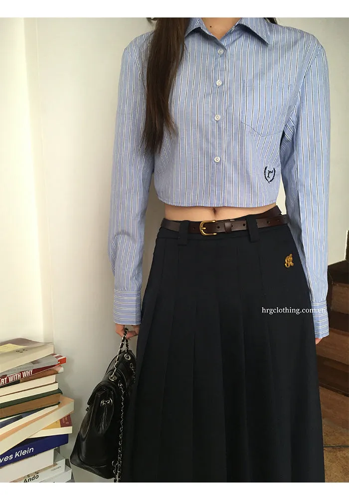 striped French shirt tops