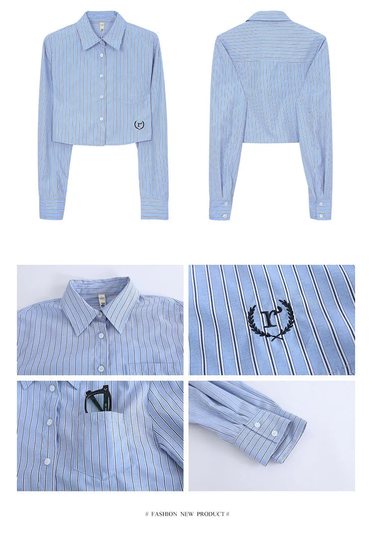 striped French shirt tops