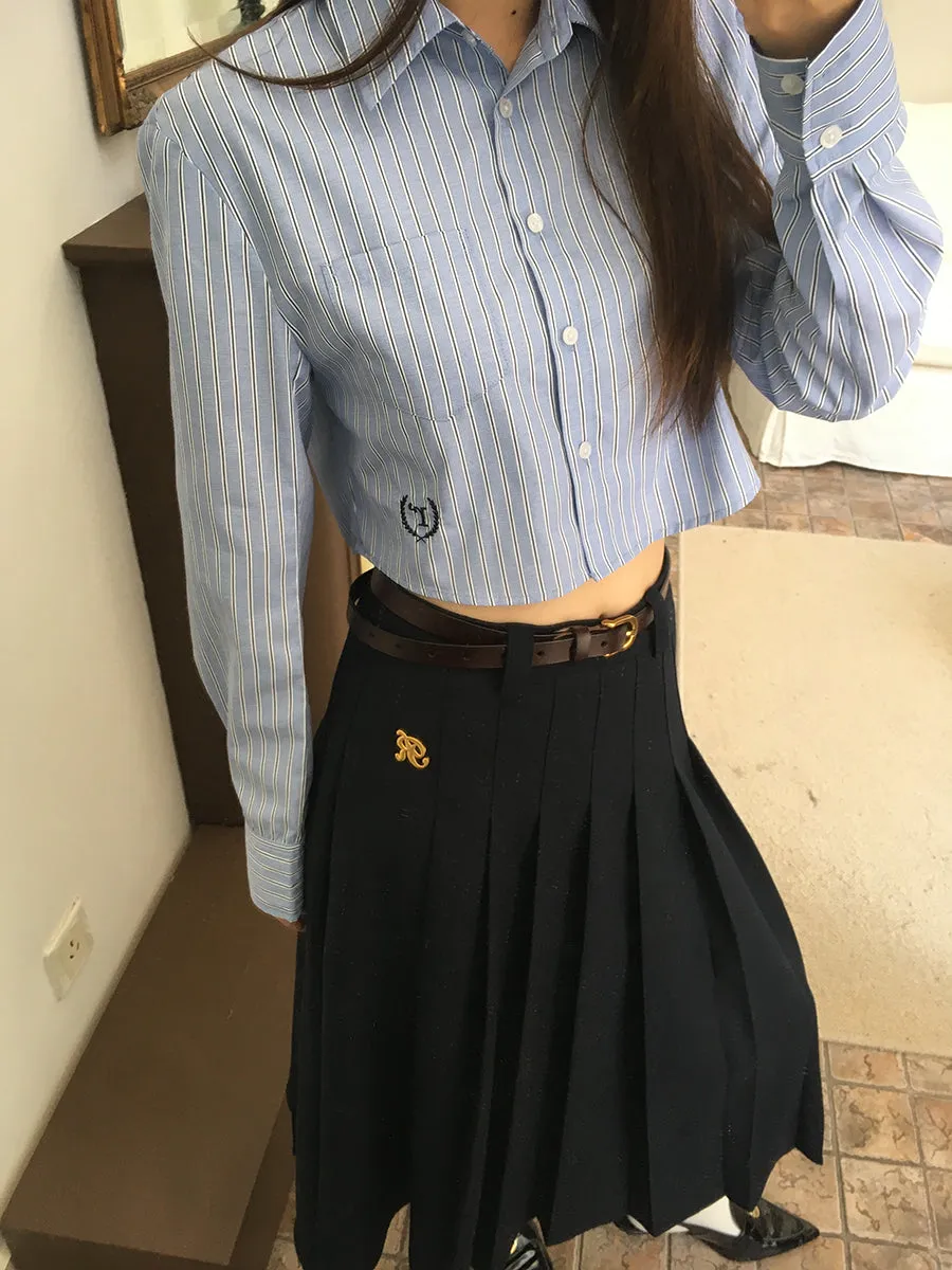 striped French shirt tops
