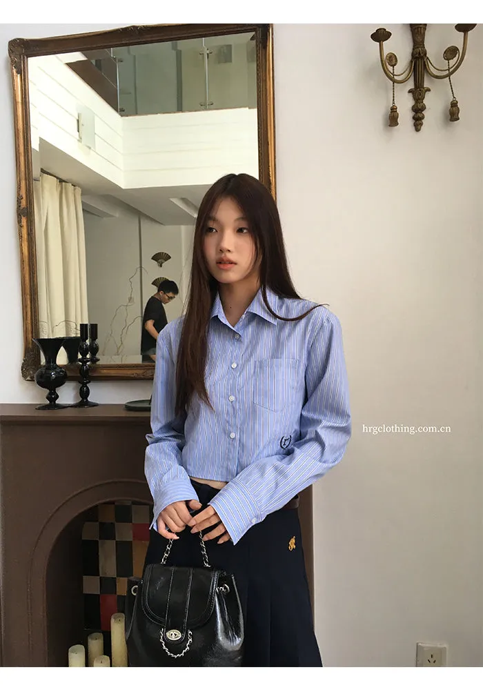 striped French shirt tops