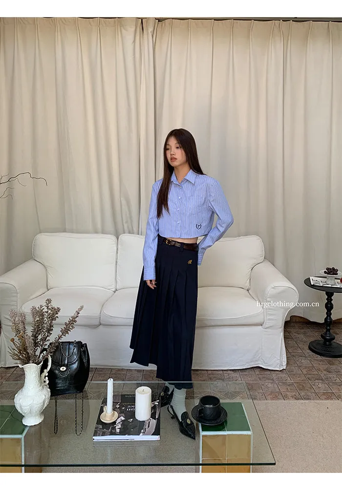 striped French shirt tops