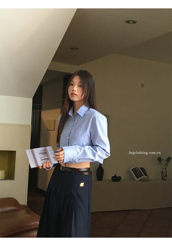 striped French shirt tops
