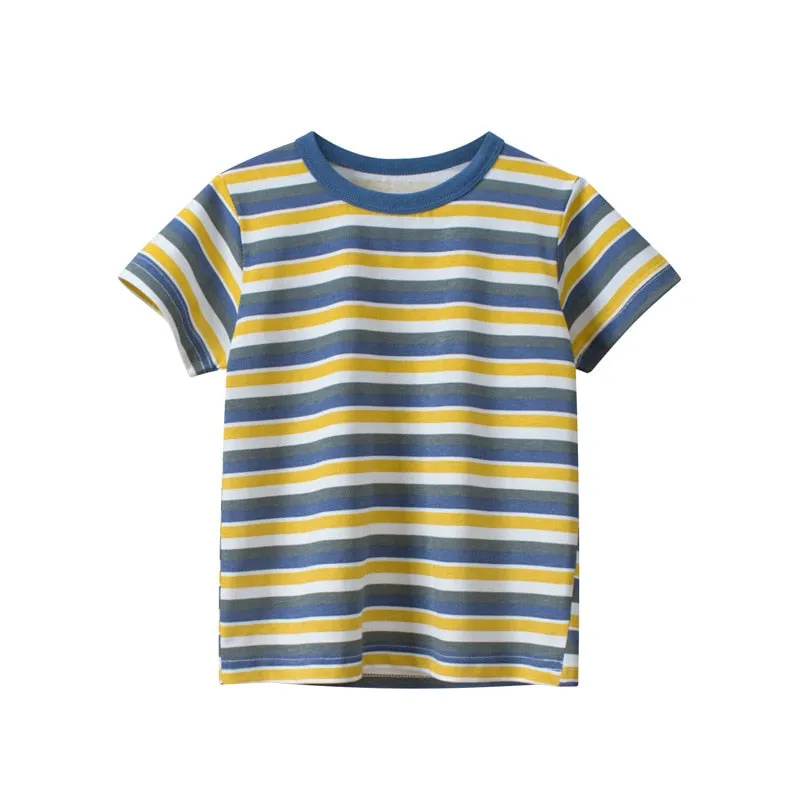Striped T Shirt Blue & Green