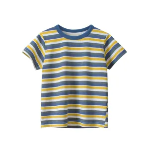 Striped T Shirt Blue & Green