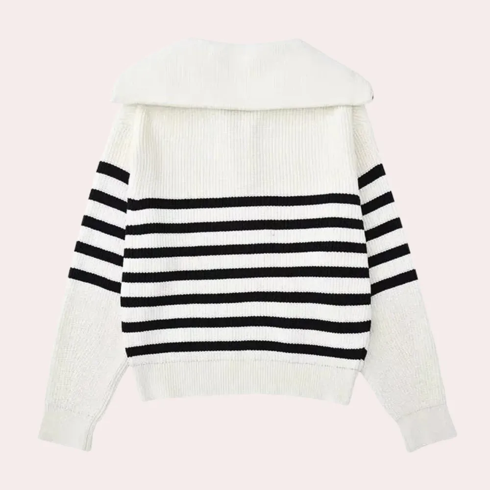 Stylish Women's Zip-Front Jumper