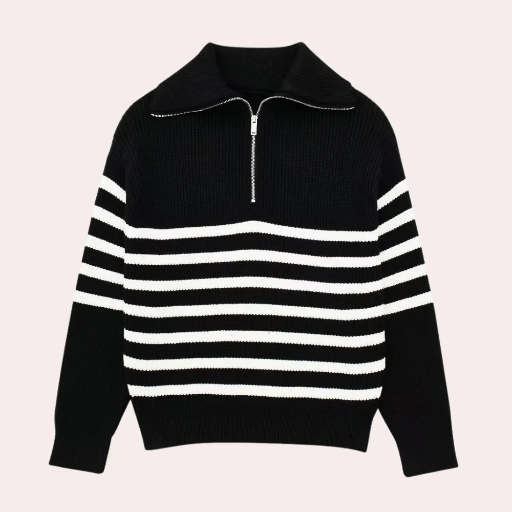 Stylish Women's Zip-Front Jumper