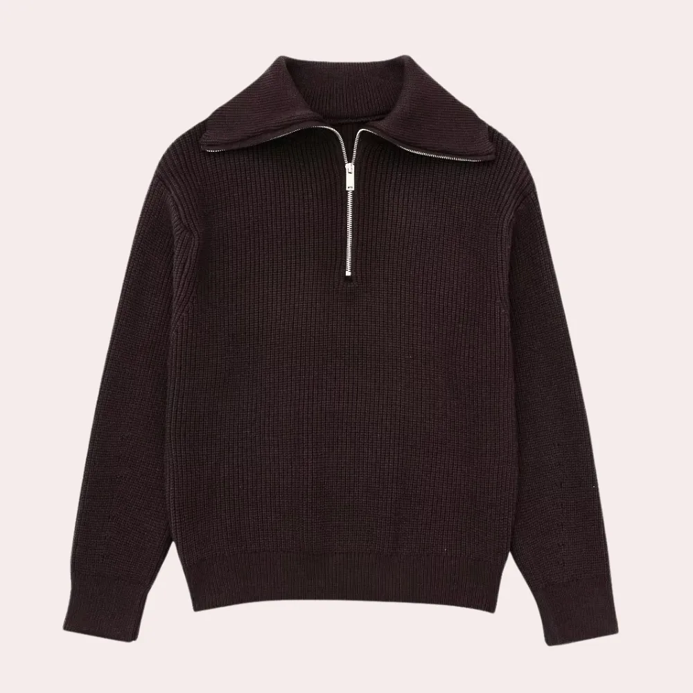 Stylish Women's Zip-Front Jumper