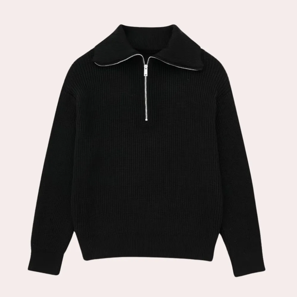 Stylish Women's Zip-Front Jumper