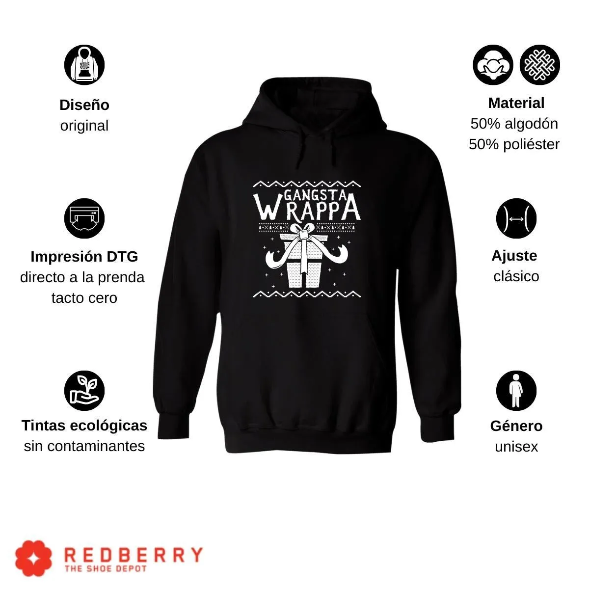 Sudadera Deportiva Hombre Navideña Hoodie 002