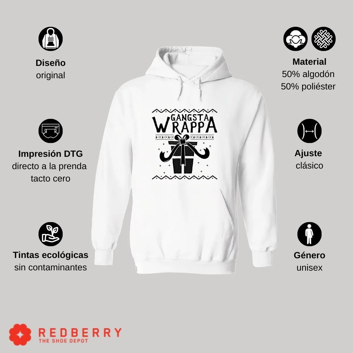 Sudadera Deportiva Hombre Navideña Hoodie 002