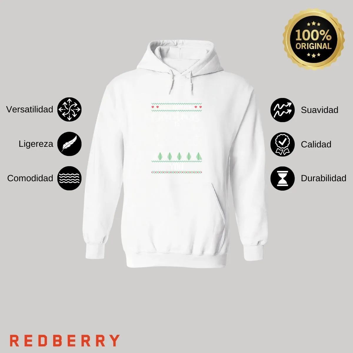 Sudadera Deportiva Mujer Navideña Hoodie 023