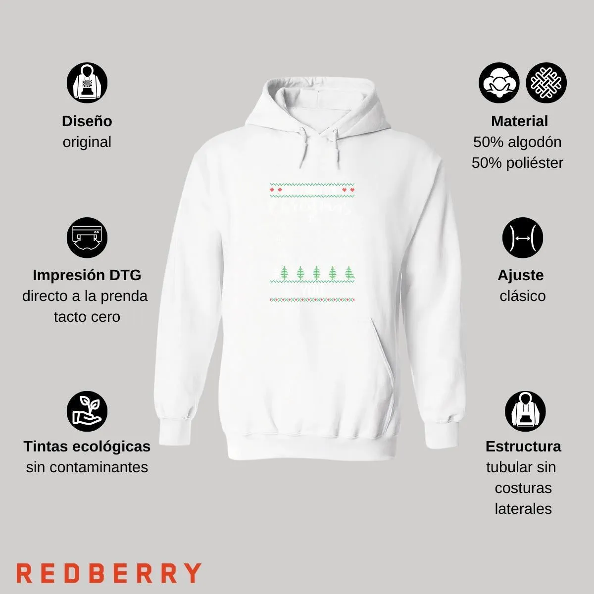 Sudadera Deportiva Mujer Navideña Hoodie 023