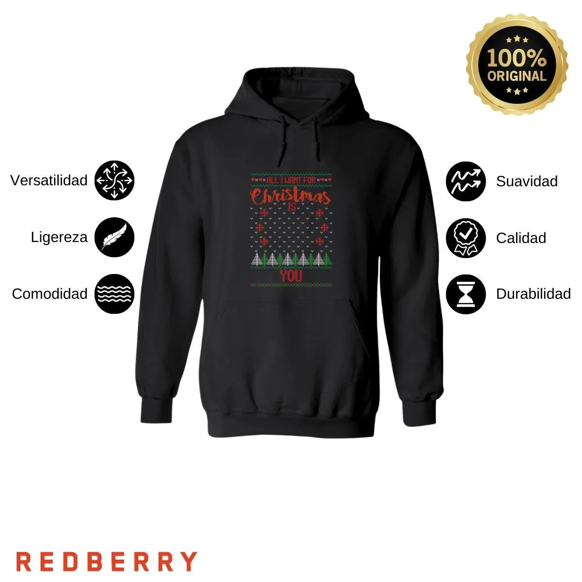 Sudadera Deportiva Mujer Navideña Hoodie 023