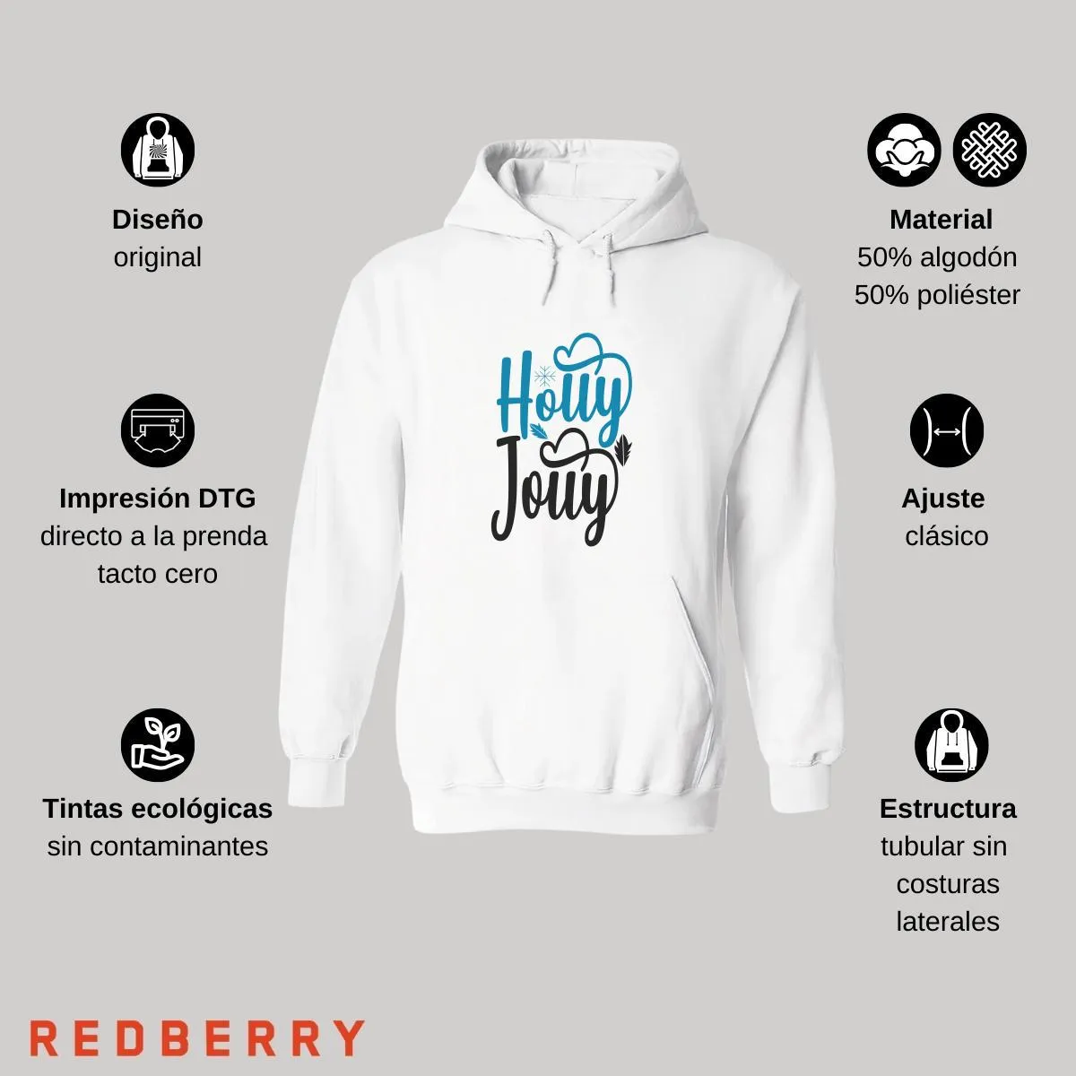 Sudadera Deportiva Mujer Navideña Hoodie 047
