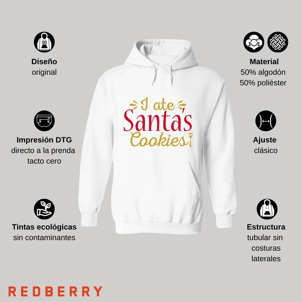 Sudadera Deportiva Mujer Navideña Hoodie 049