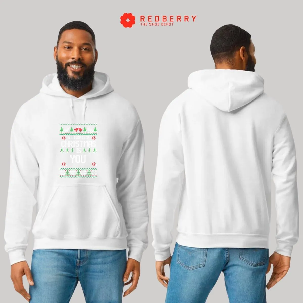 Sudadera Navideña Hombre Deportiva Hoodie 012