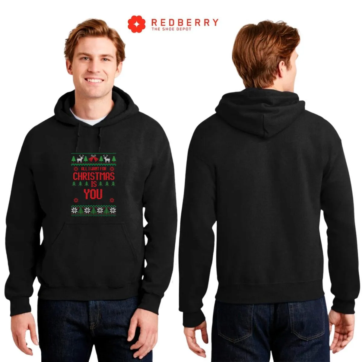 Sudadera Navideña Hombre Deportiva Hoodie 012