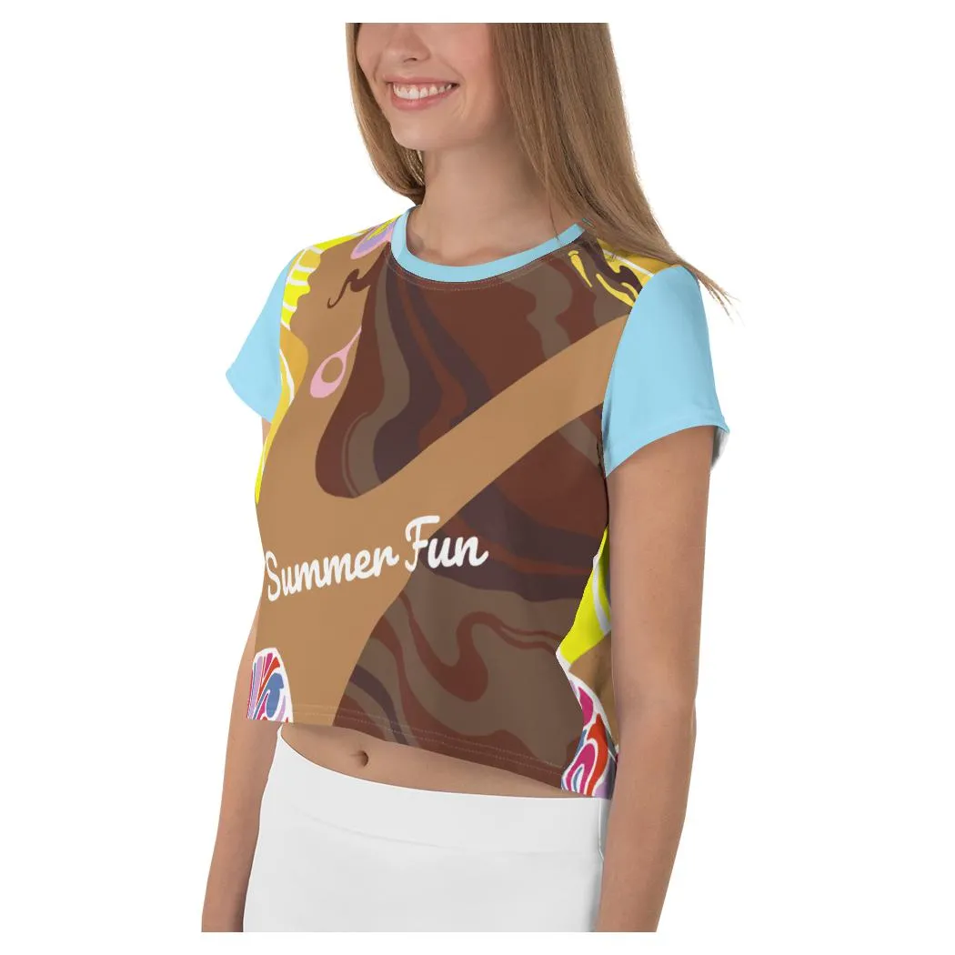 Summer Bedlam AOP Crop Top