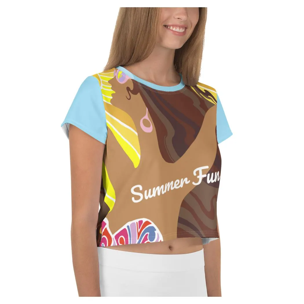 Summer Bedlam AOP Crop Top