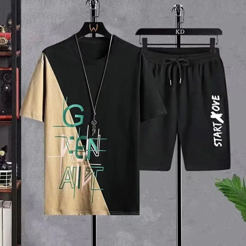 Summer Short Sleeve Polyester Fabric Tracksuits