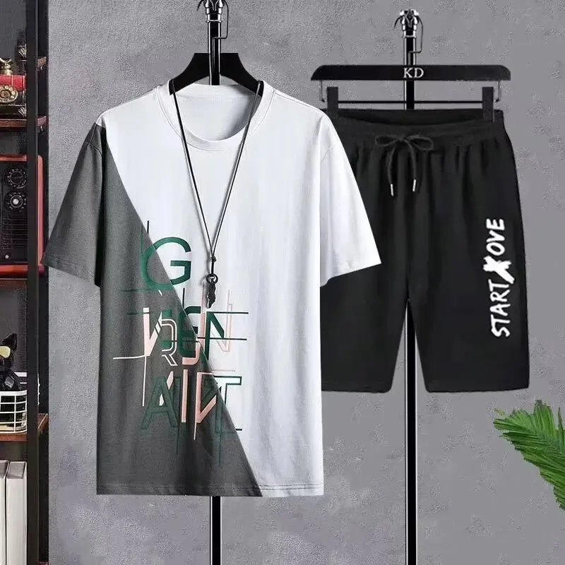 Summer Short Sleeve Polyester Fabric Tracksuits