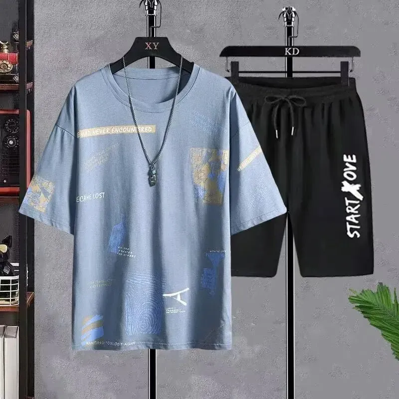 Summer Short Sleeve Polyester Fabric Tracksuits