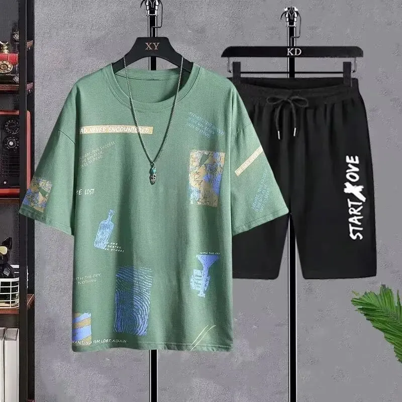 Summer Short Sleeve Polyester Fabric Tracksuits