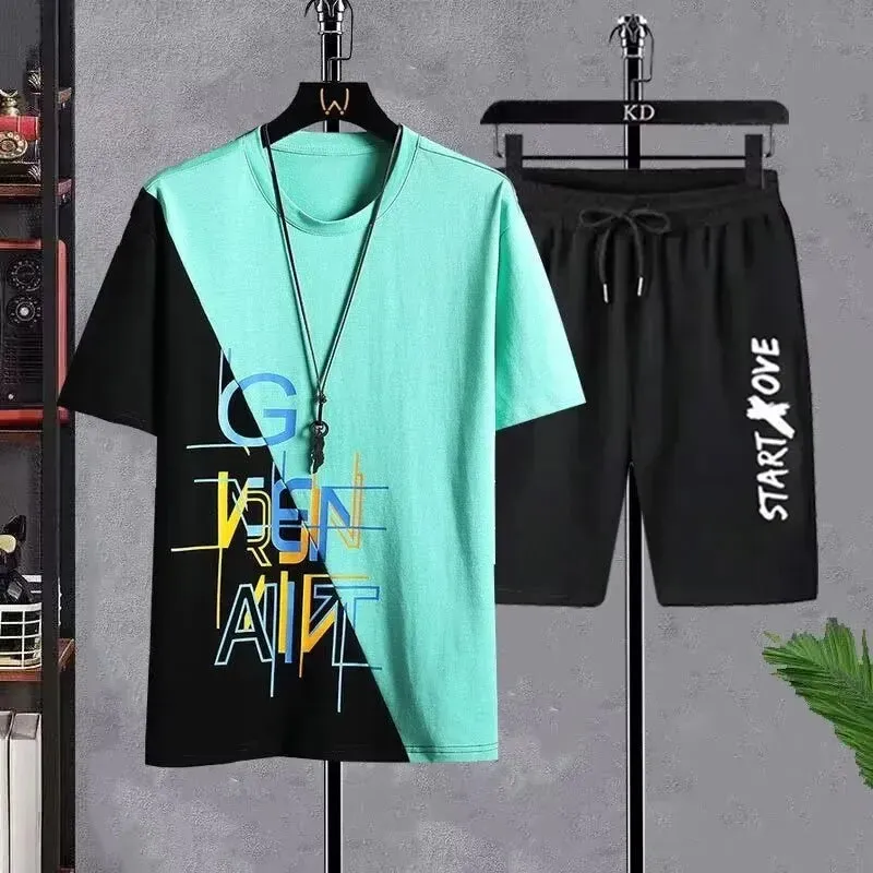 Summer Short Sleeve Polyester Fabric Tracksuits