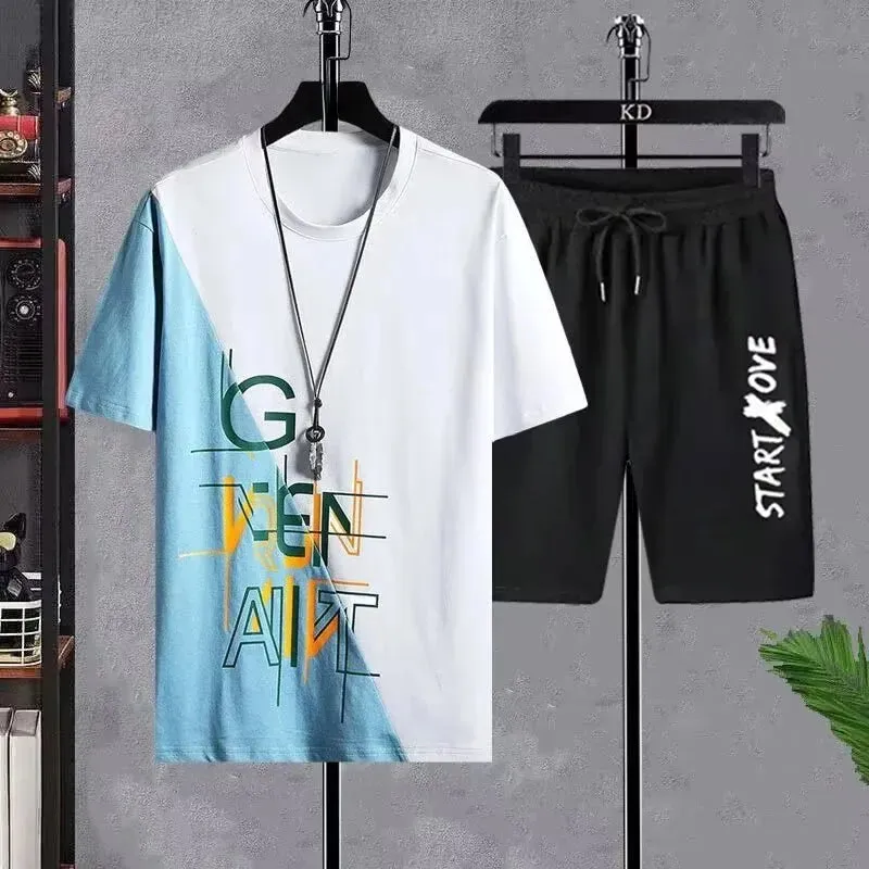 Summer Short Sleeve Polyester Fabric Tracksuits