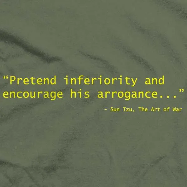 Sun Tzu Pretend Inferiority & Encourage His Arrogance Hoodie