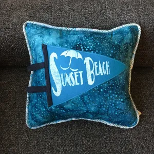 Sunset Beach pennant pillows