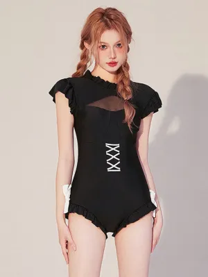 Sweet Lolita Outfits Black Ruffles Sleeveless Jumpsuit