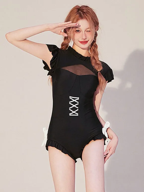 Sweet Lolita Outfits Black Ruffles Sleeveless Jumpsuit