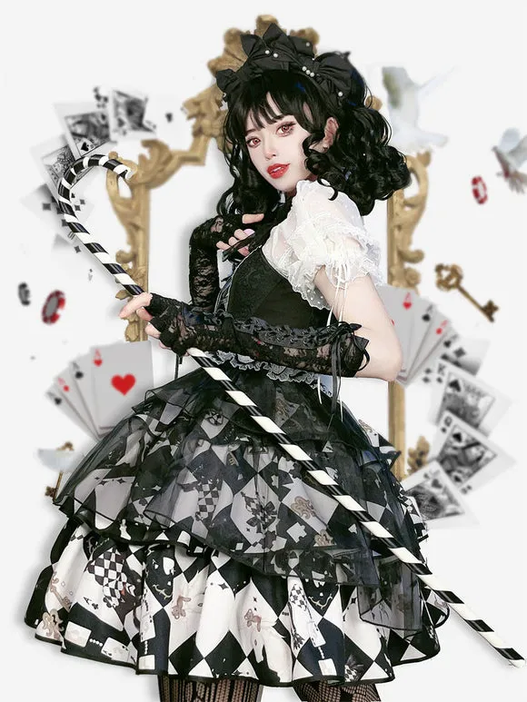 Sweet Lolita Swimsuits Black Sleeveless Top Overskirt