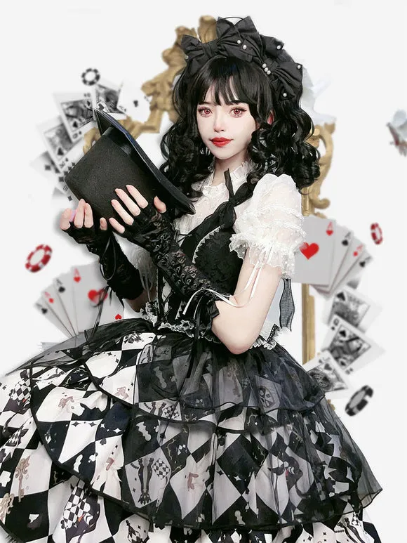 Sweet Lolita Swimsuits Black Sleeveless Top Overskirt