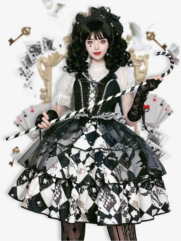 Sweet Lolita Swimsuits Black Sleeveless Top Overskirt