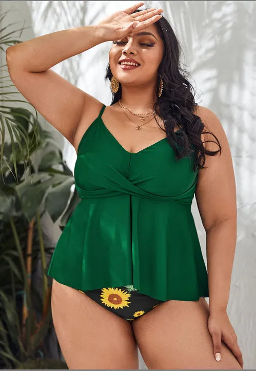 Swimsuit | Plus Size Split Swimsuit Set