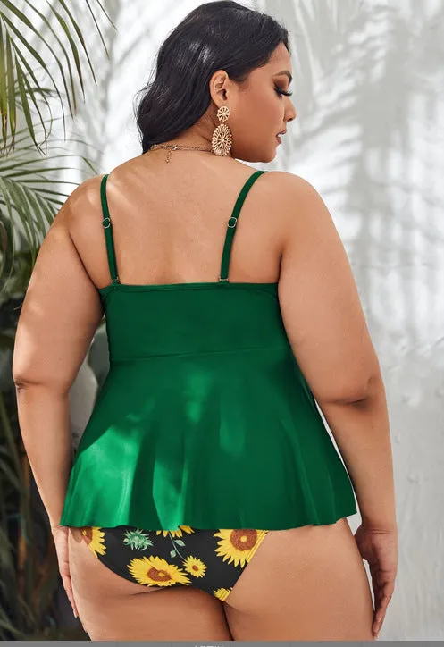 Swimsuit | Plus Size Split Swimsuit Set