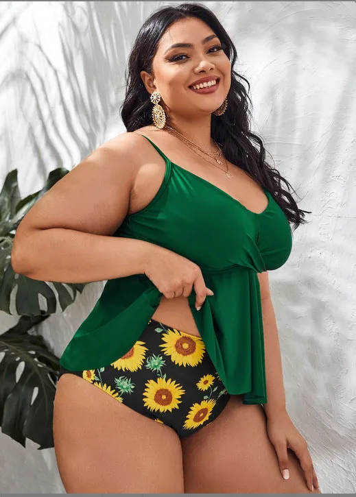 Swimsuit | Plus Size Split Swimsuit Set