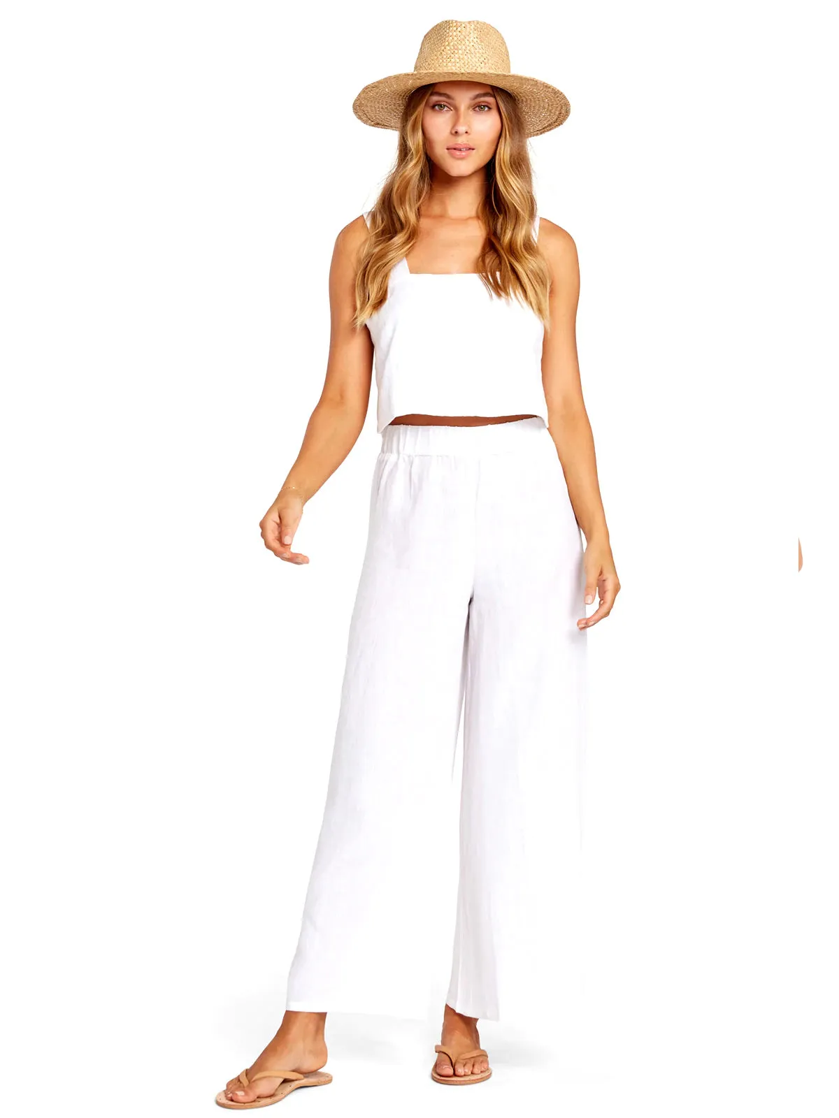 Tallows Crop Top-Tallows Wide Leg Pant