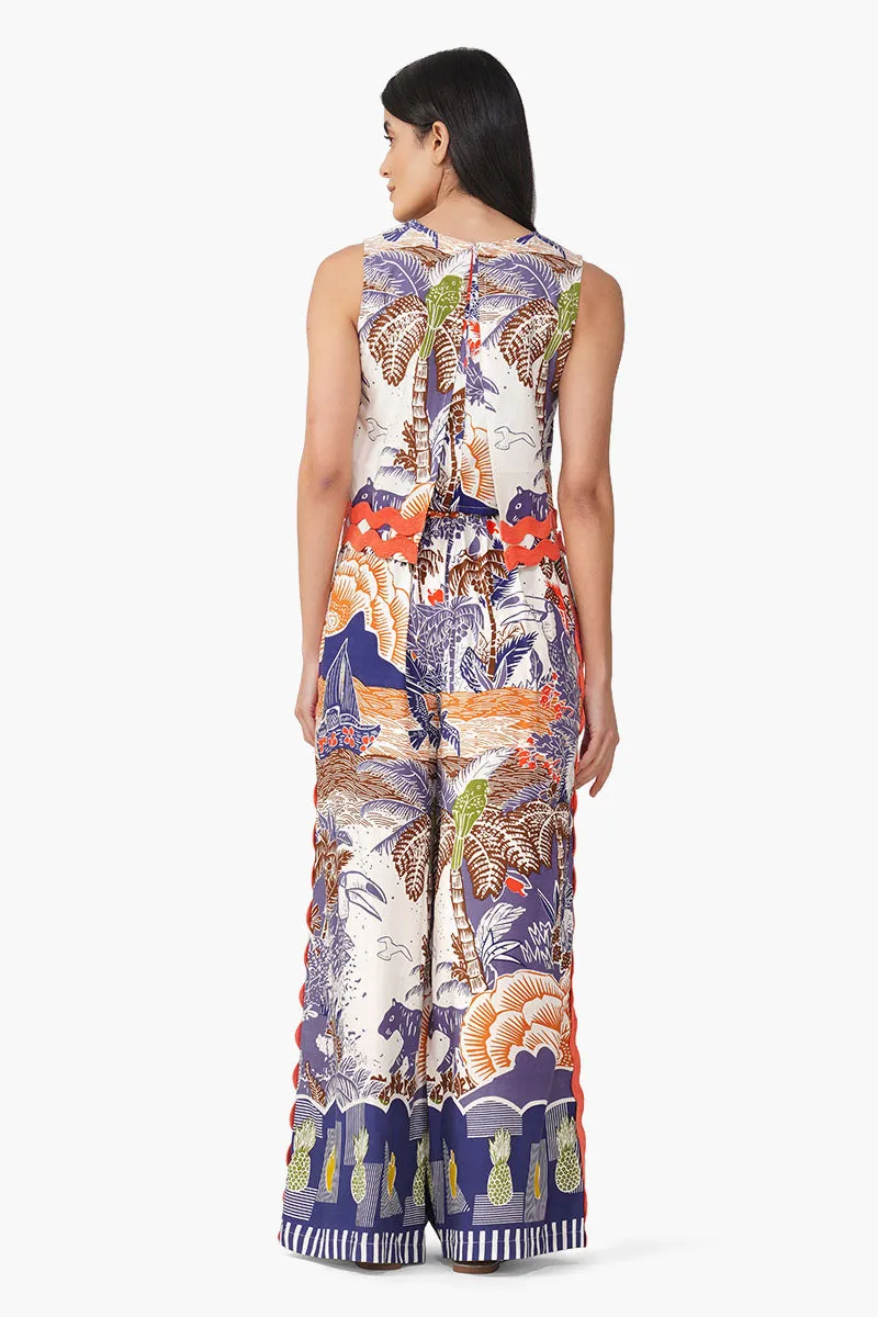 Taste Of Blue Tropics Crop Top