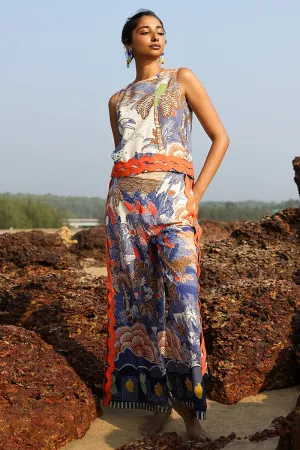 Taste Of Blue Tropics Crop Top