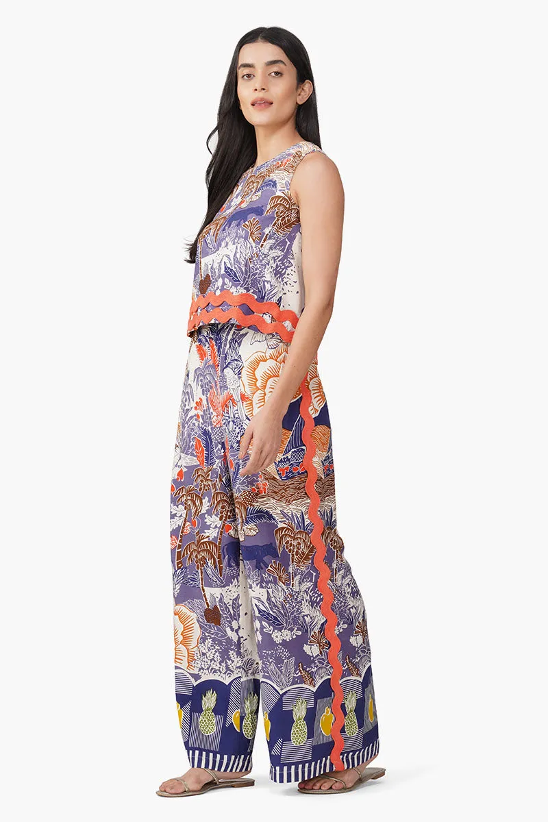 Taste Of Blue Tropics Crop Top
