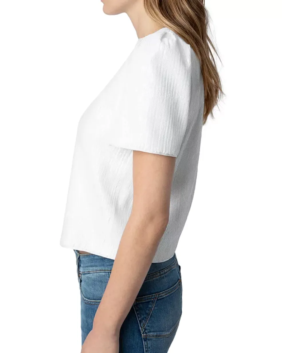 Tchao Sequin Short Sleeve Top