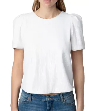 Tchao Sequin Short Sleeve Top