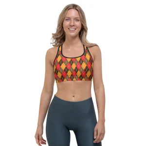Thanksgiving Argyle Sports bra